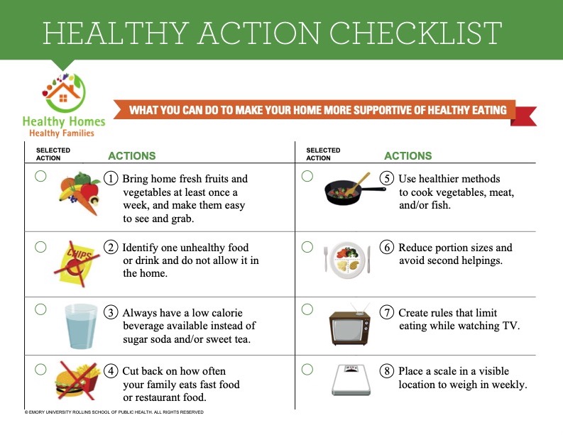 Healthy Action Checklist